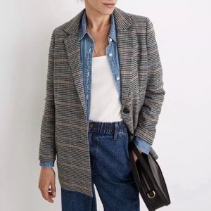 Madewell Dorset Blazer in Browne Plaid Size XS